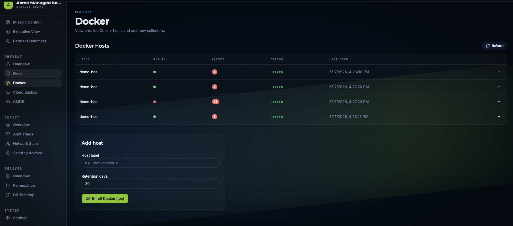 Trinity Docker host protection